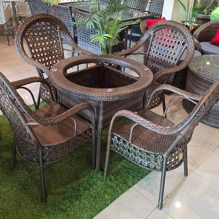 outdoor rattan furniture/outdoor swing/UPVC Chairs/4 Seater /table 16