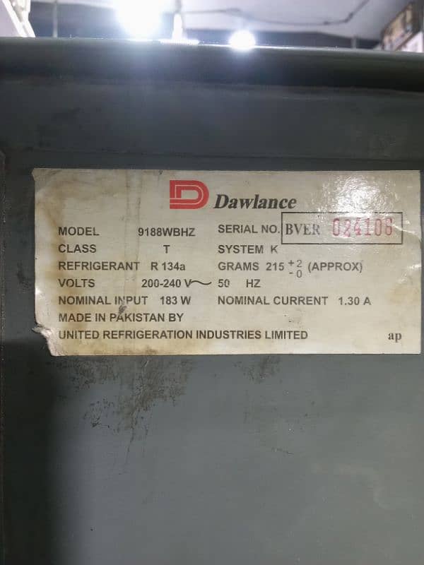 dawlance refrigerator working 100% 10/10 price 35000 8