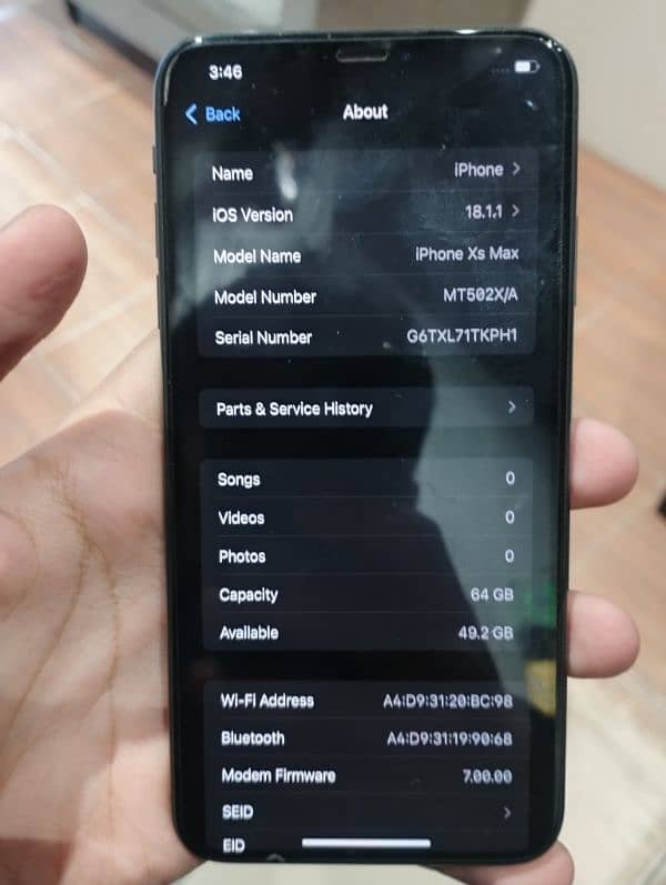 iPhone xs max dual sim pta approved 5