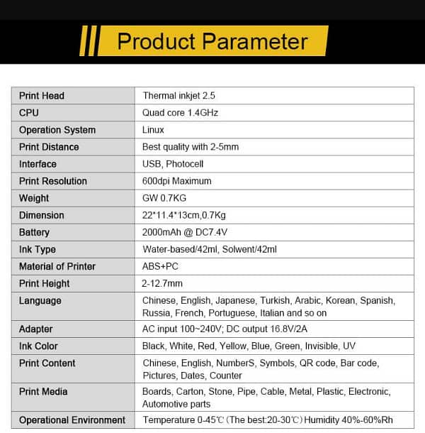 Expiry date printer inkjet date coder machine/handheld batch printer 3