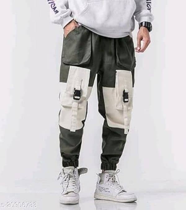 Men Stylish green Summer & Winter Cargo trousers 1