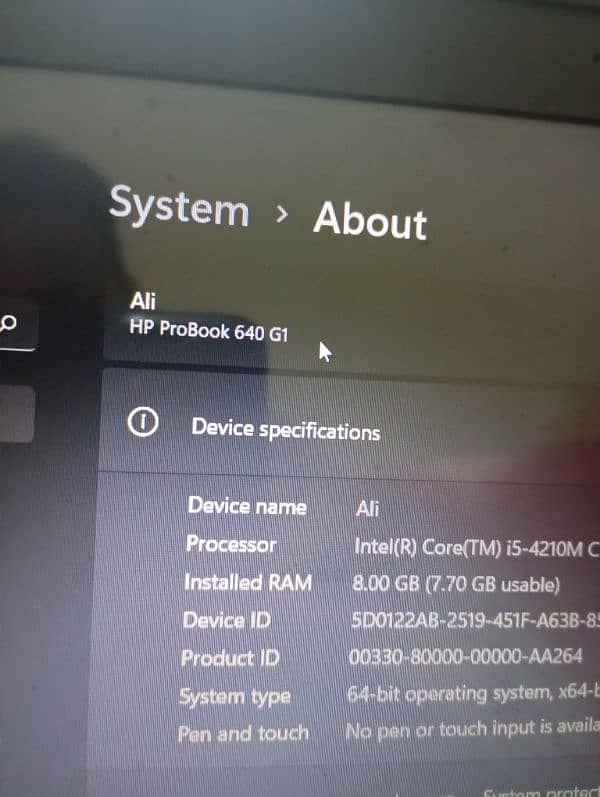 HP pro book 640G1 core i5 4th gen for sale condition 10/10 0