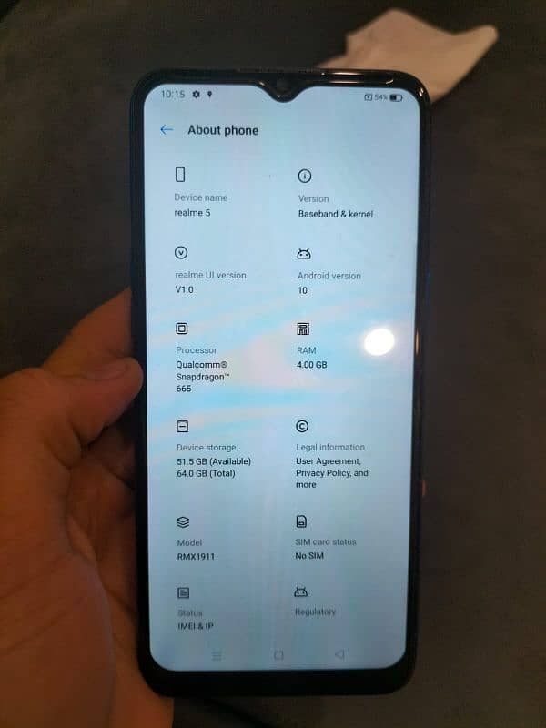 realme 5,4/64gb ,mint condition 7