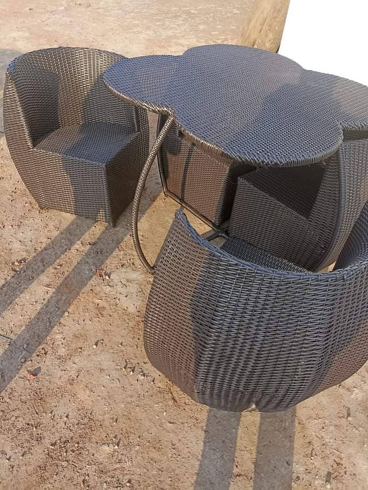 outdoor rattan furniture/outdoor swing/UPVC Chairs/4 Seater /table 10