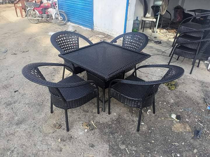 outdoor rattan furniture/outdoor swing/UPVC Chairs/4 Seater /table 15