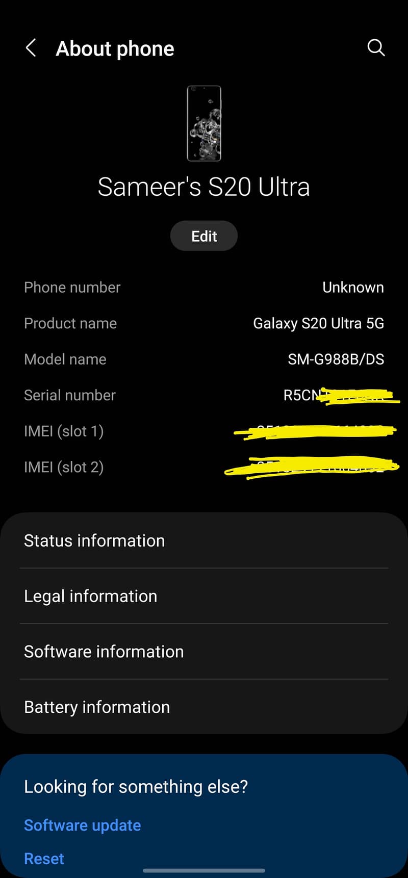 Samsung S20 Ultra exchange 7