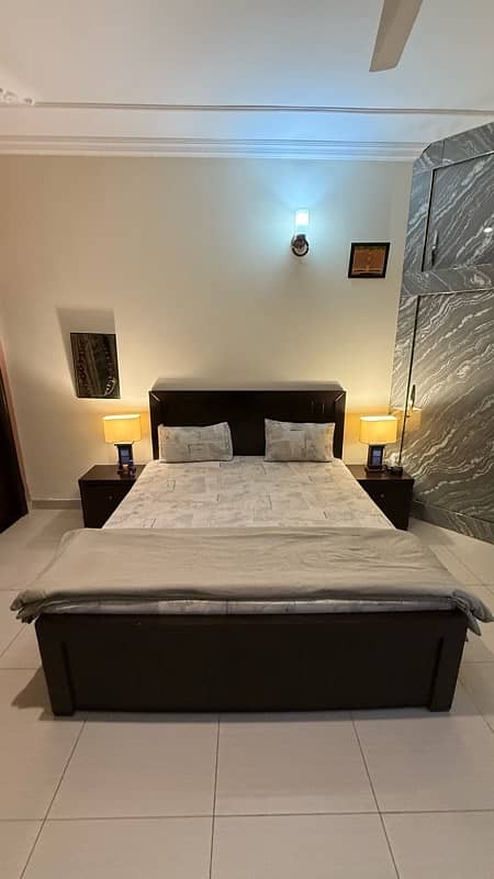 King Size Bed with Mattress and Side Tables 1