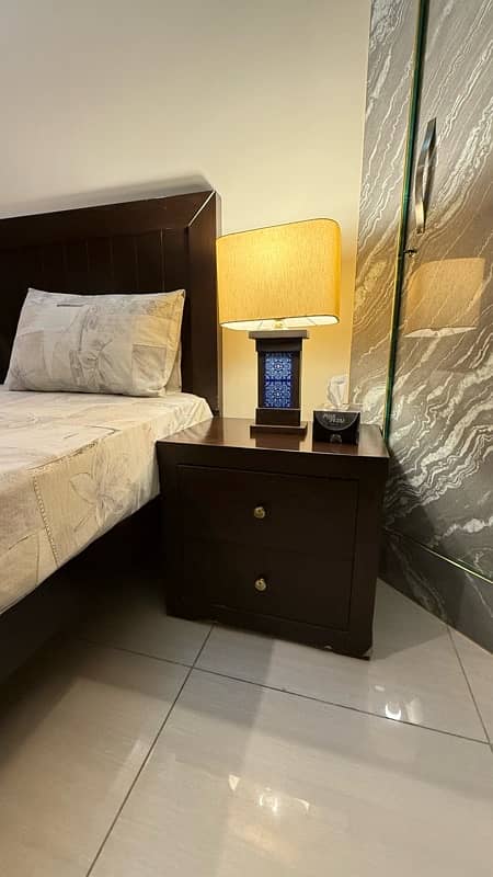 King Size Bed with Mattress and Side Tables 3