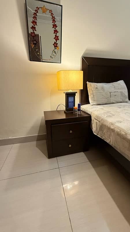 King Size Bed with Mattress and Side Tables 4