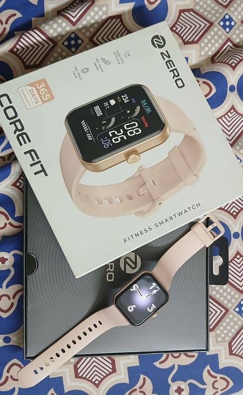 Core Fit Smartwatch Rose Gold with Pink Straps 0