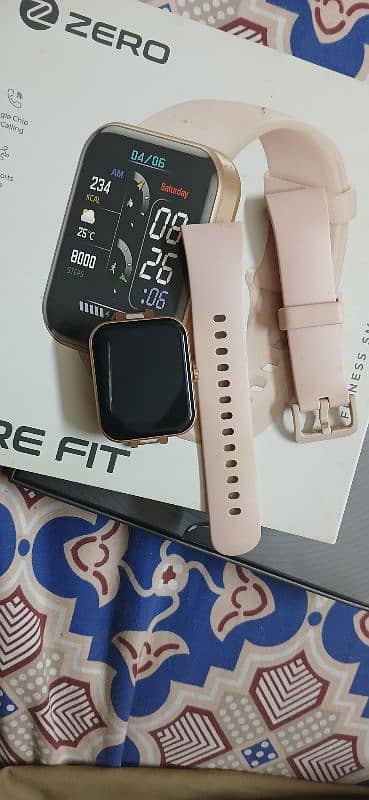 Core Fit Smartwatch Rose Gold with Pink Straps 1