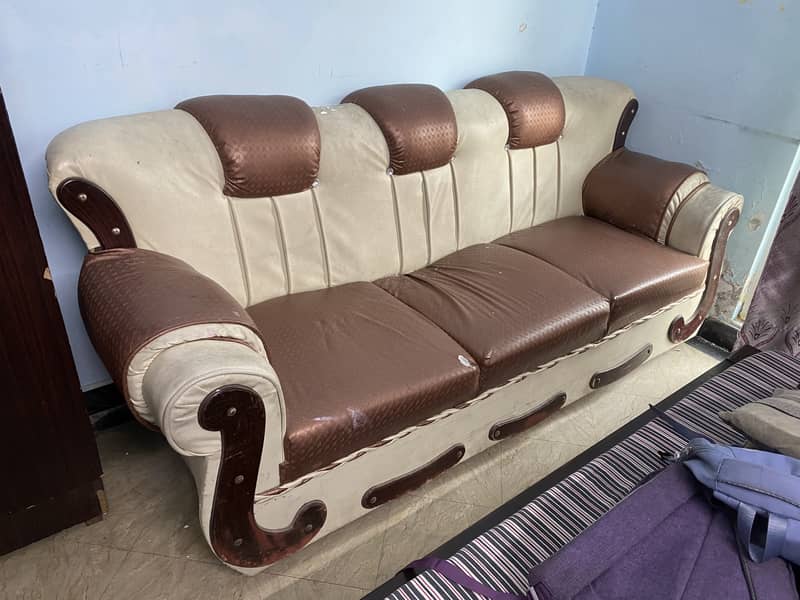 1 Three Seater & 2 Single Seater Sofas Available at Reasonable Price 0