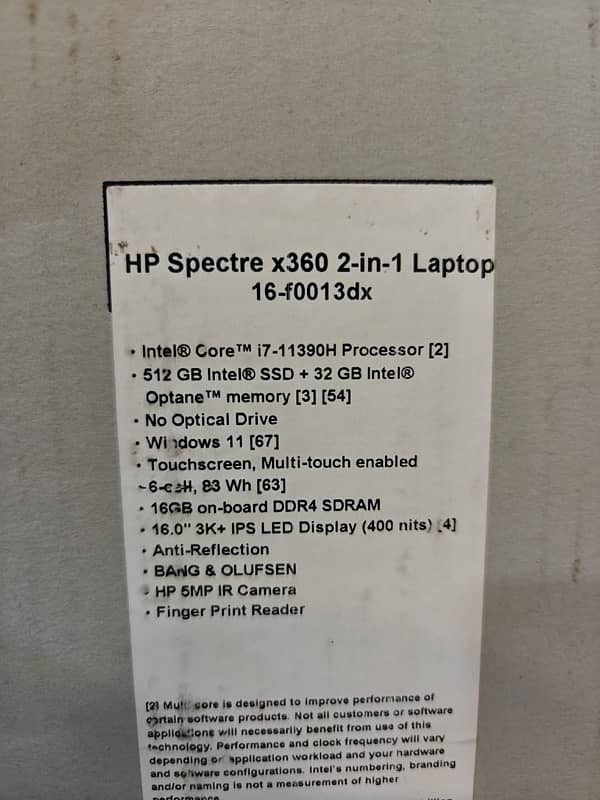 HP Spectre 16-Inch 3K+ Display,Core i7 11th Gen/16GB RAM/512GB 5