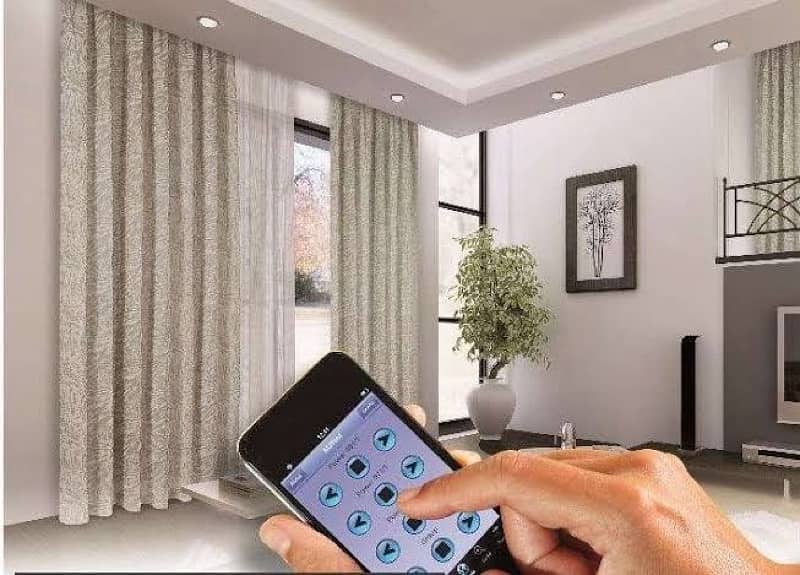 Electric Curtain Tracks Curtains with WiFi control in Lahore Pakistan 1