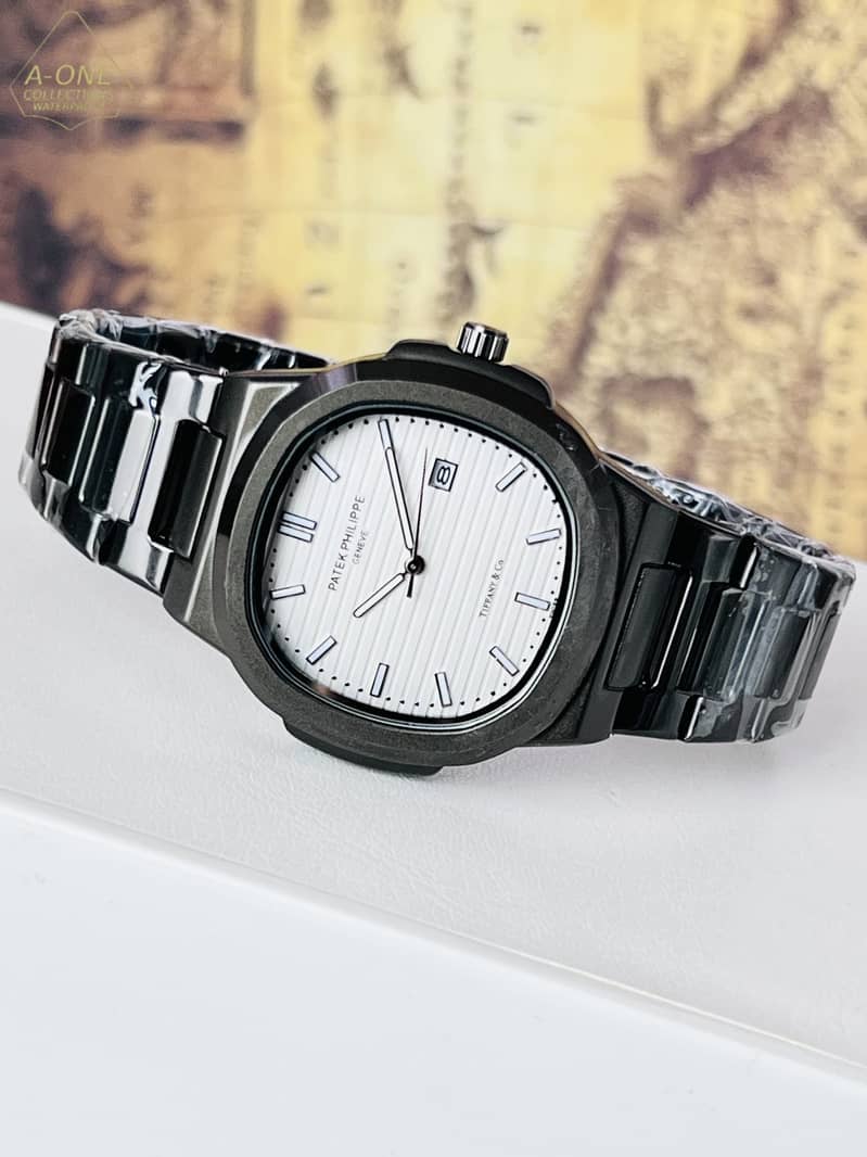 Patek Philippe Black Analog Date Working Watch 1