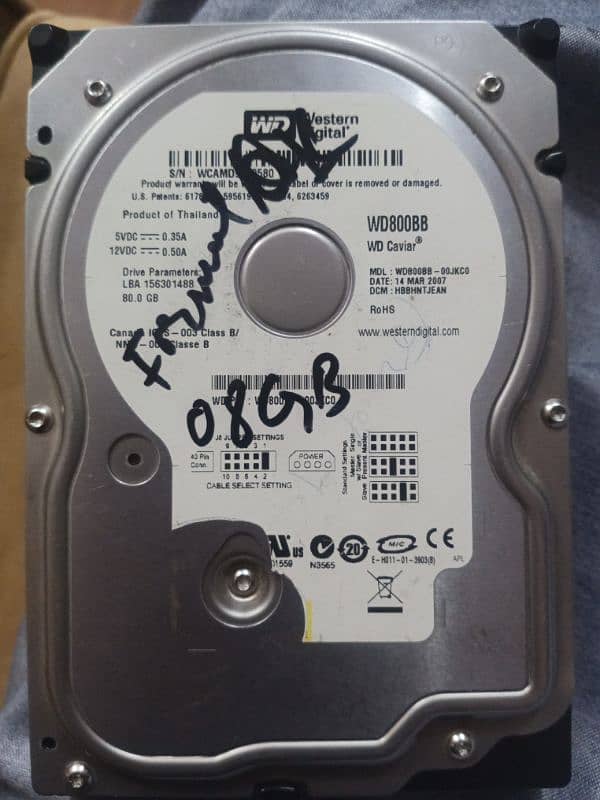 80gb WD Original HDD For Pc 0