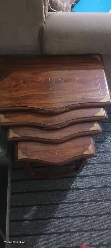 sheesham wood nest table 4 pcs 1