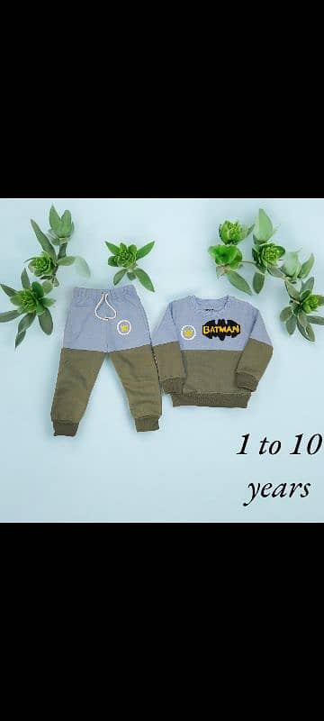 Fleece tracksuits for kids 1 year to 10 year. 0