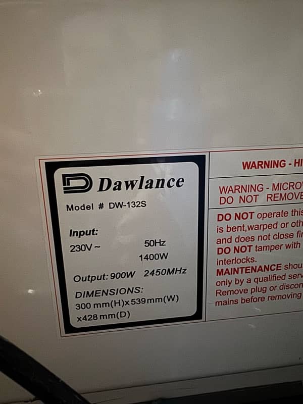 Dawlance Microwave oven DW 132 S 4