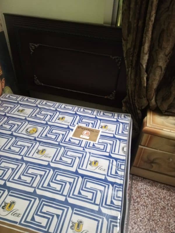 wood bed with metress for sale 0