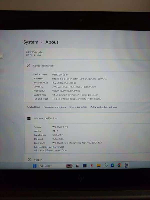 Hp Zbook 15 G6 i7 9th gen 6