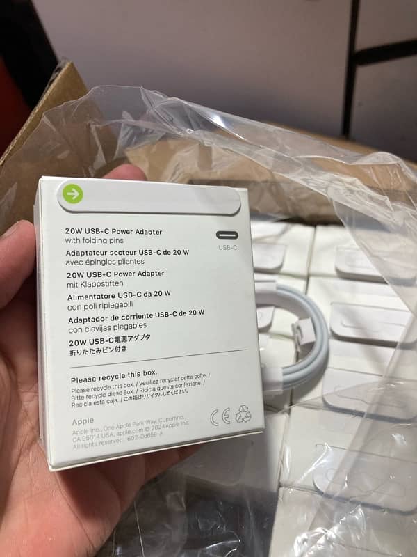 iPhone Adapters 20W C Full Original  100% 1