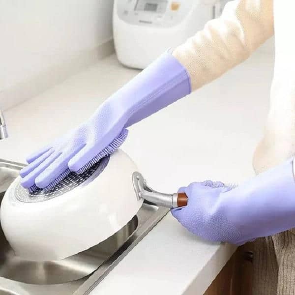 Washing Gloves, Silicone Dishwasher,Hand Gloves for Cleaning 6