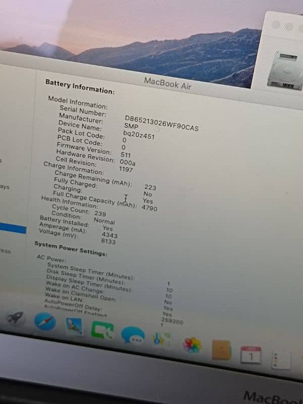 BIG SELL QUANTITY AVAILABLE MACBOOK AIR 2015 11 INCH CORE I5 4GB/128GB 9