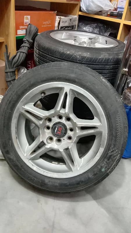 Alloy wheels and tyres 14inch 0