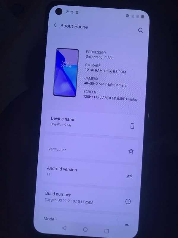 OnePlus 9  pta 2