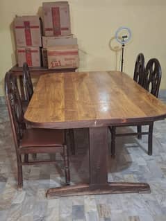 dinning table with chairs 6 plus free computer table