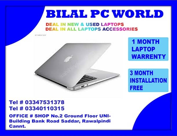 MacBook Air Ultra Slim Laptop !! Core 2 Due !! BILAL PC WORLD 0