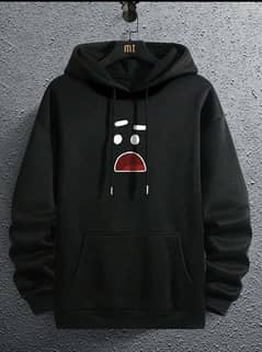 1pc men,s fleece printed hoodie