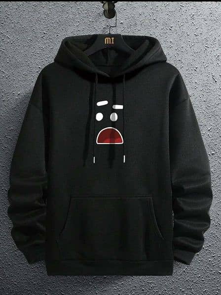 1pc men,s fleece printed hoodie 0