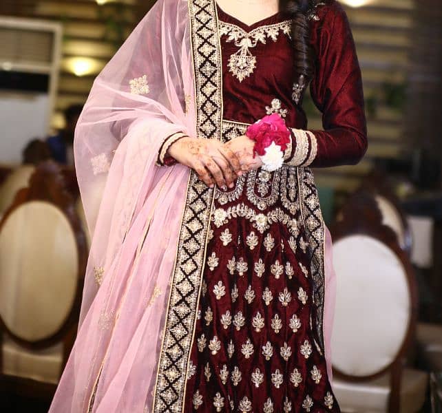 velvet bridal lehnga 0