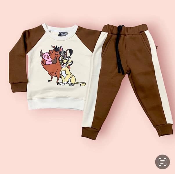 kids clothes wholesale and retail cotton fleece stuff track suit 3