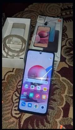 REDMI NOTE 10S WITH BOX CHARGER ORIGINAL 8+4/128 PTA ALL OKAY AMOLED