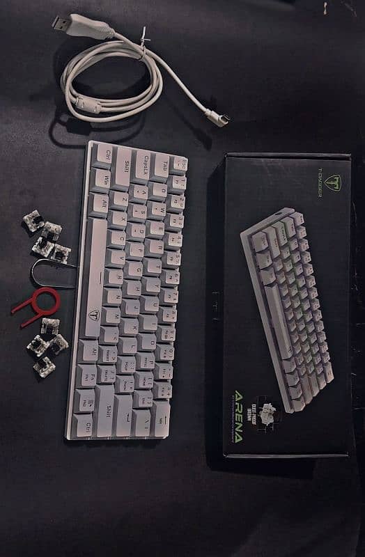 T-Dagger Arena 61% Mechanical Keyboard(White)–Modded for Thicker sound 7