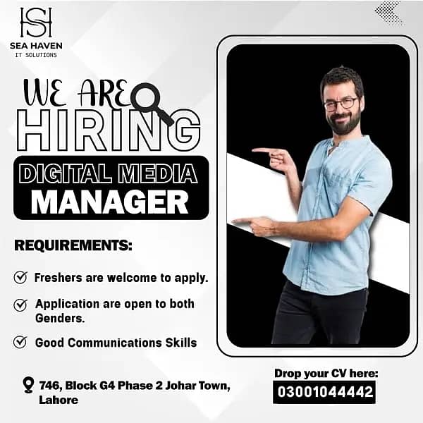 We are Hiring Social media manager 0