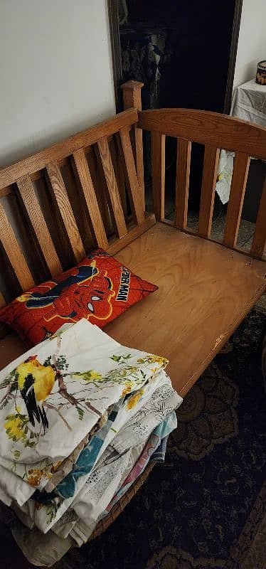 Wooden baby cot 1