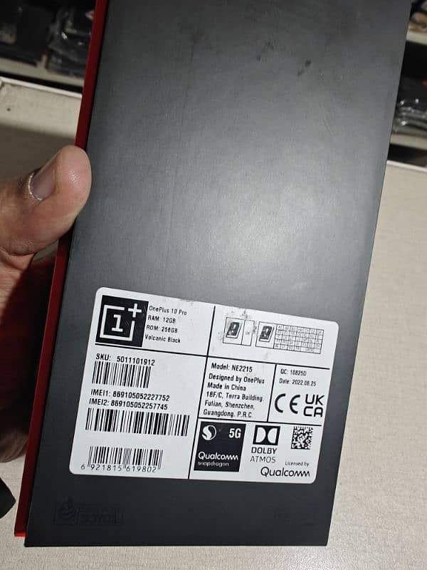 One Plus 10pro offecial pta complete box 12-256 5