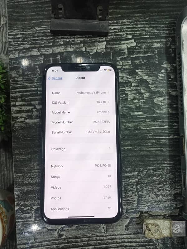 iPhone X 256gb pta approved 6