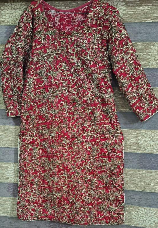 BLOOD RED COLOUR SUIT (3 PIECE) ph 0331 5662007 1