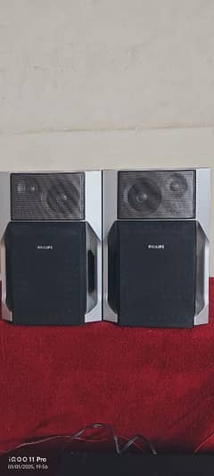 Philips bass reflex 3 way speaker woofer system