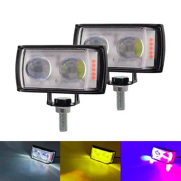 Dual Projector Bike Light white Yellow Display OR Dolphin Flasher 5