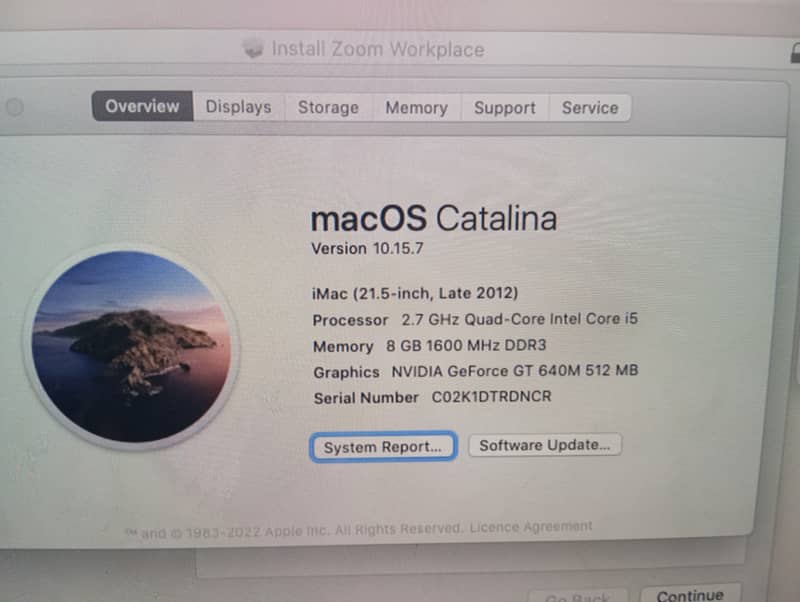 IMac 21.5"inch late 2012 1