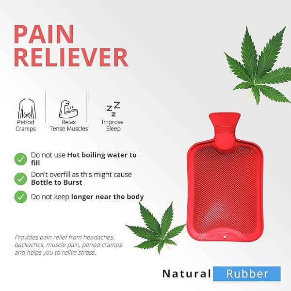 Hot Rubber water bottle Hot Water Bag for pain relief 5