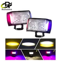 Dual Projector Bike Light white Yellow Display OR Dolphin Flasher