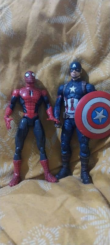 marvel legends captain America and Spiderman 3