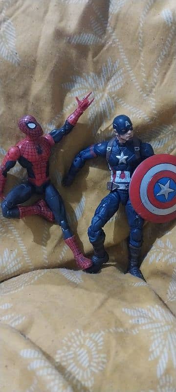 marvel legends captain America and Spiderman 4